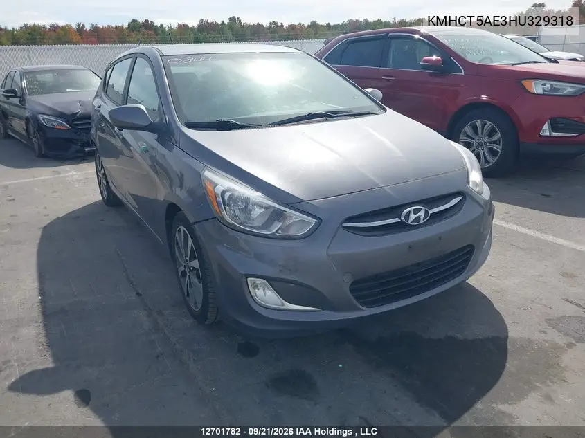 HYUNDAI ACCENT 2017, VIN KMHCT5AE3HU329318