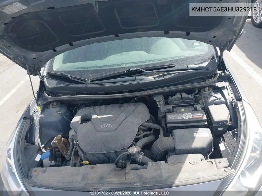 2017 HYUNDAI ACCENT VIN KMHCT5AE3HU329318 — фото 10
