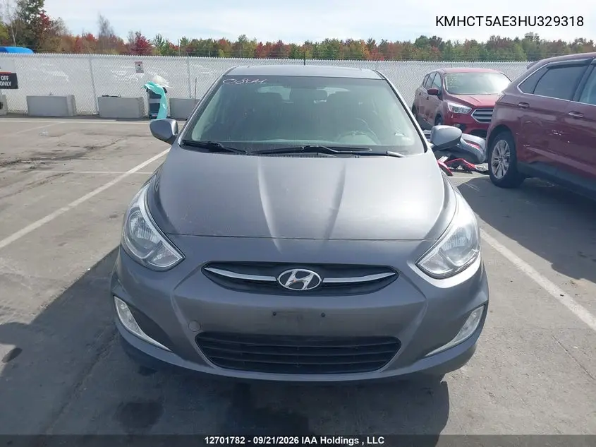 2017 HYUNDAI ACCENT VIN KMHCT5AE3HU329318 — фото 13