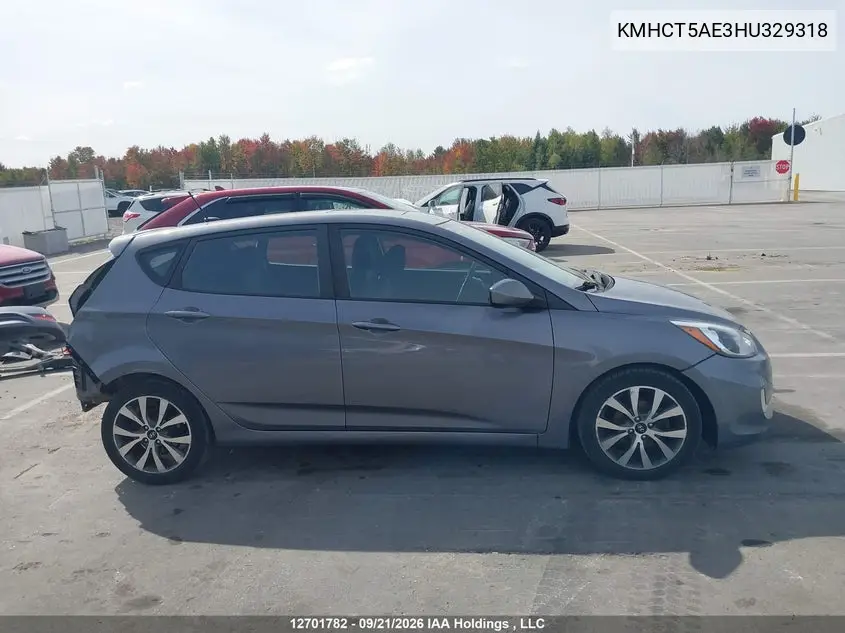 2017 HYUNDAI ACCENT VIN KMHCT5AE3HU329318 — фото 14