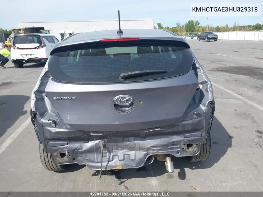 2017 HYUNDAI ACCENT VIN KMHCT5AE3HU329318 — фото 17