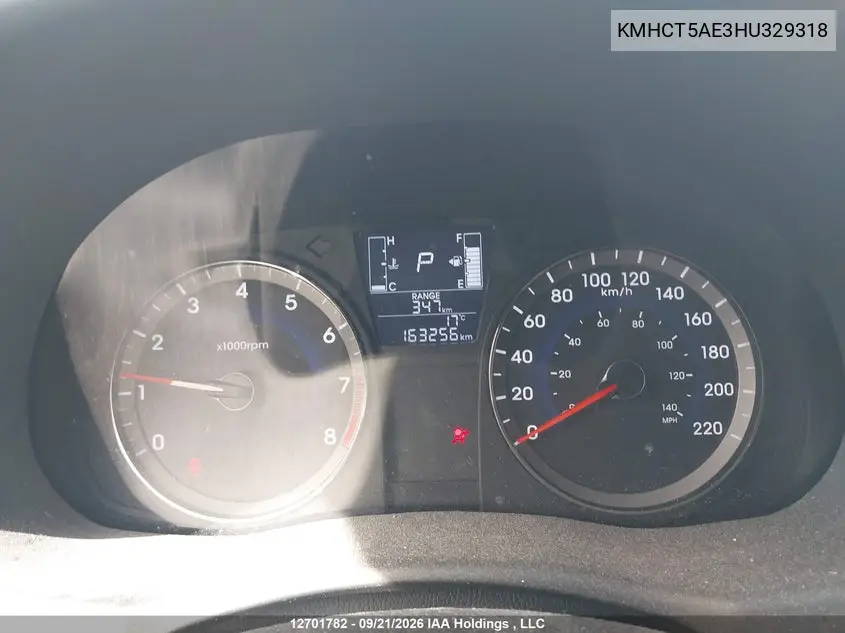 2017 HYUNDAI ACCENT VIN KMHCT5AE3HU329318 — фото 7