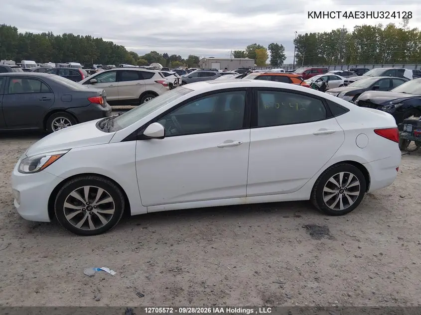 2017 HYUNDAI ACCENT VIN KMHCT4AE3HU324128 — фото 13