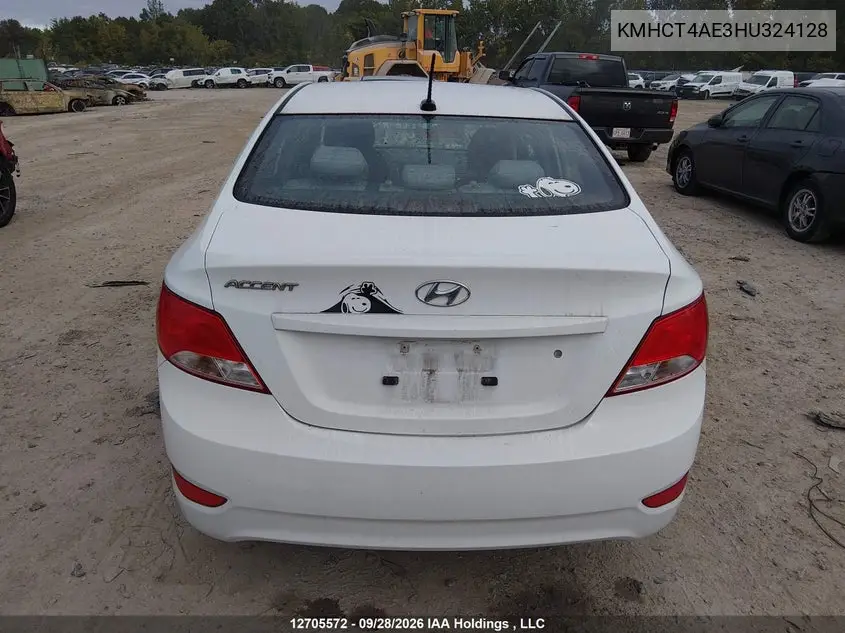 2017 HYUNDAI ACCENT VIN KMHCT4AE3HU324128 — фото 15