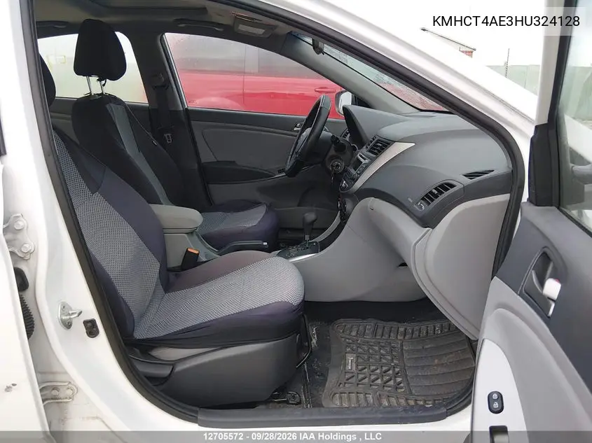 2017 HYUNDAI ACCENT VIN KMHCT4AE3HU324128 — фото 5