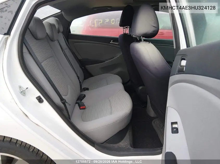 2017 HYUNDAI ACCENT VIN KMHCT4AE3HU324128 — фото 8