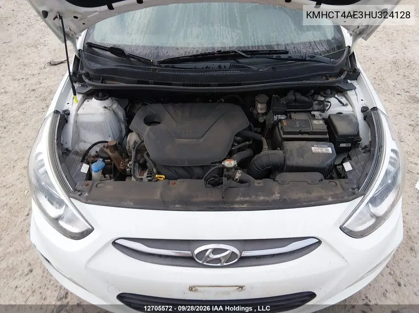 2017 HYUNDAI ACCENT VIN KMHCT4AE3HU324128 — фото 9