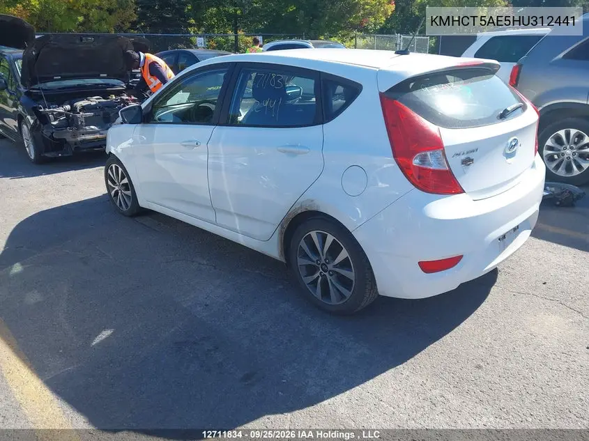 2017 HYUNDAI ACCENT VIN KMHCT5AE5HU312441 — фото 3