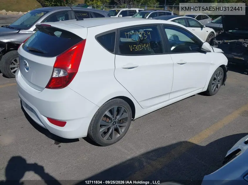 2017 HYUNDAI ACCENT VIN KMHCT5AE5HU312441 — фото 4