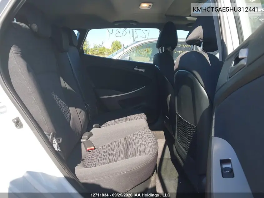 2017 HYUNDAI ACCENT VIN KMHCT5AE5HU312441 — фото 8