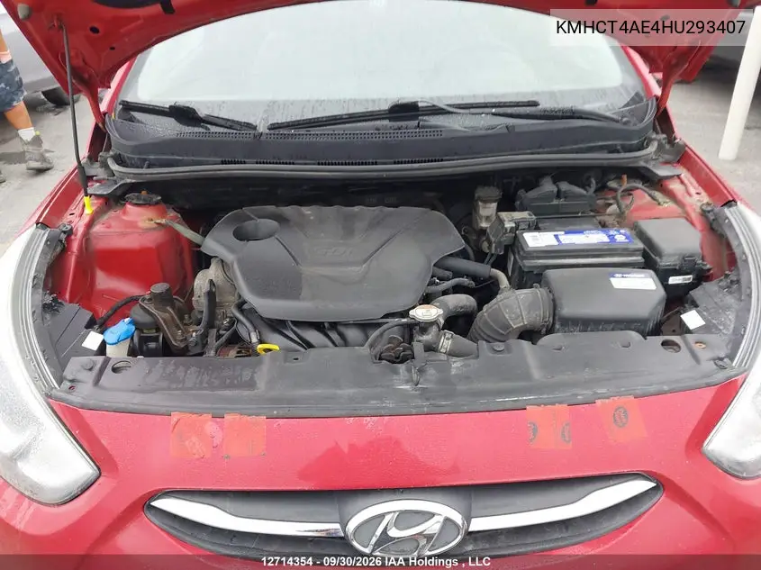 2017 HYUNDAI ACCENT VIN KMHCT4AE4HU293407 — фото 10