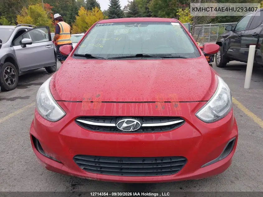2017 HYUNDAI ACCENT VIN KMHCT4AE4HU293407 — фото 12