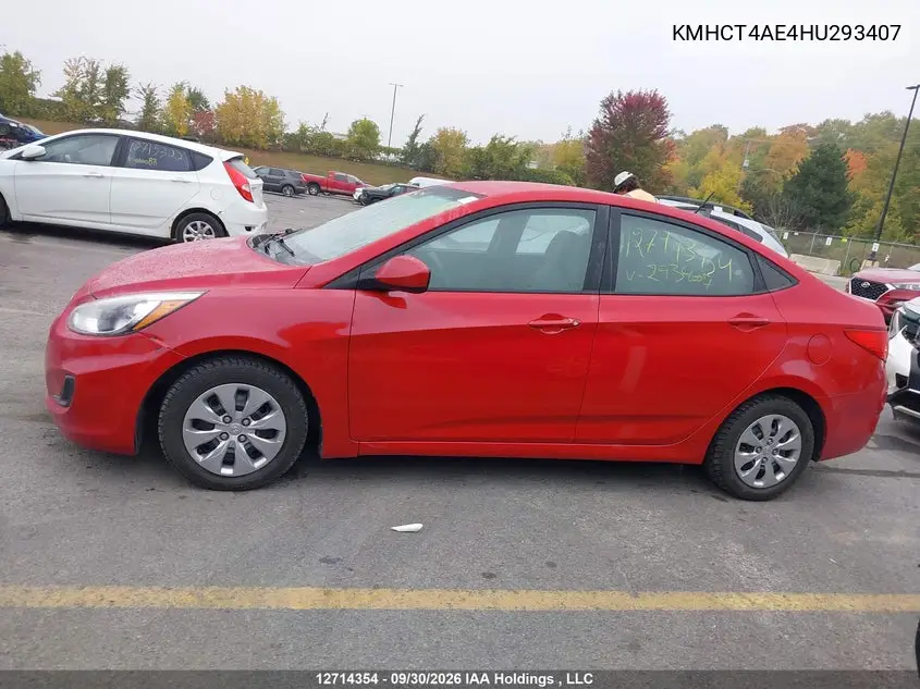 2017 HYUNDAI ACCENT VIN KMHCT4AE4HU293407 — фото 14