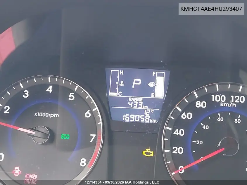 2017 HYUNDAI ACCENT VIN KMHCT4AE4HU293407 — фото 15