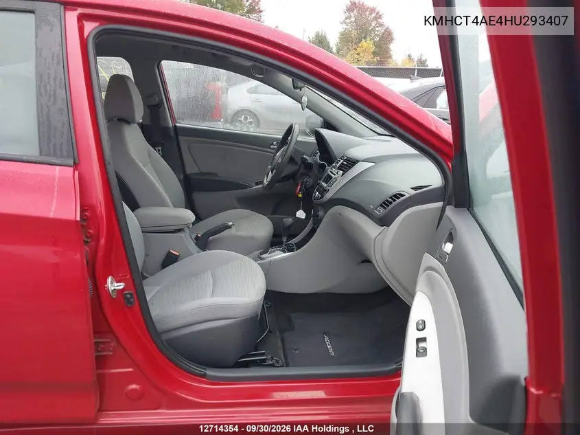 2017 HYUNDAI ACCENT VIN KMHCT4AE4HU293407 — фото 5