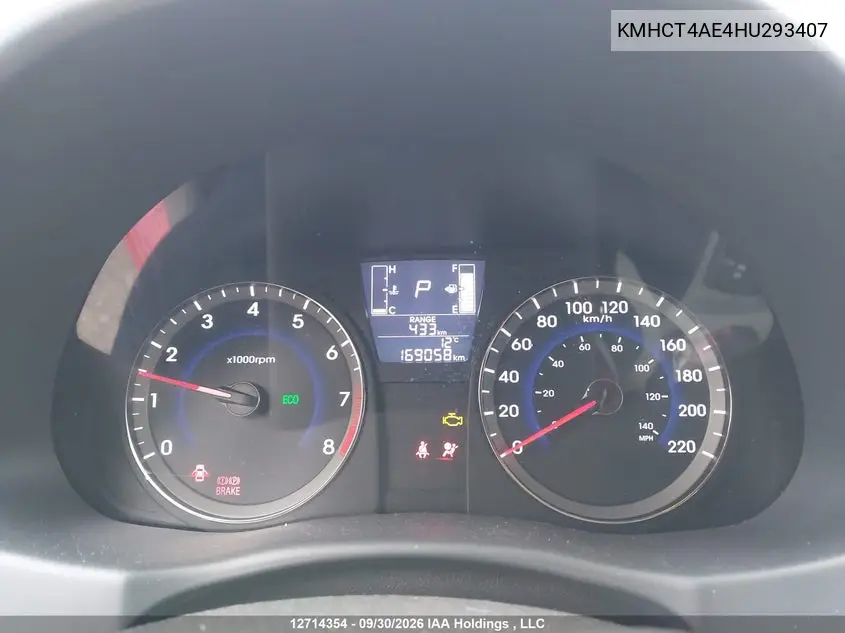 2017 HYUNDAI ACCENT VIN KMHCT4AE4HU293407 — фото 7
