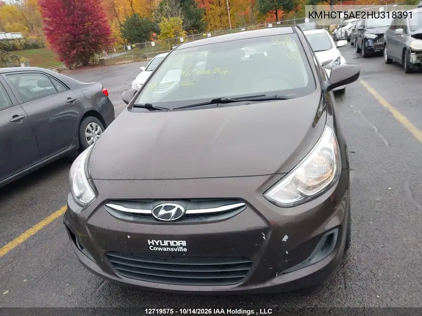 2017 HYUNDAI ACCENT VIN KMHCT5AE2HU318391 — фото 12