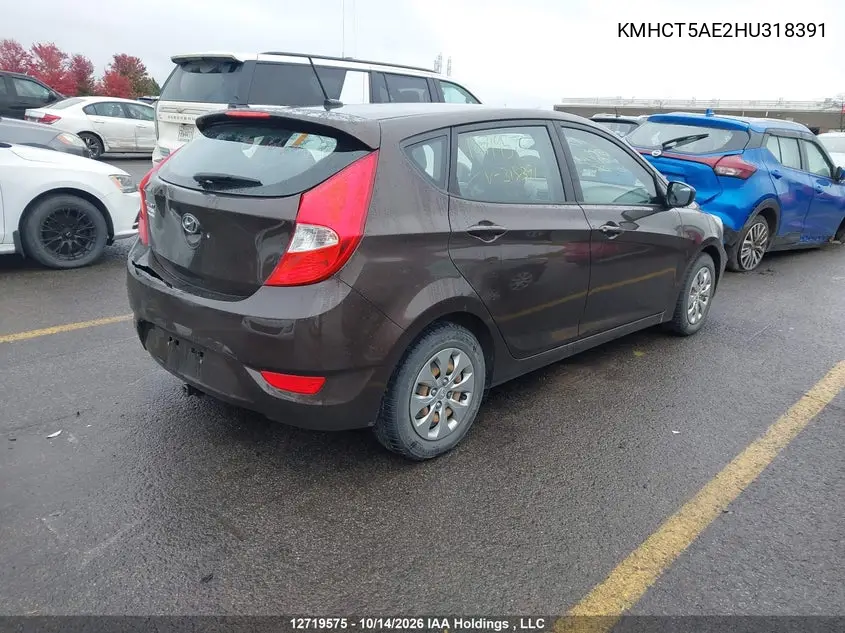 2017 HYUNDAI ACCENT VIN KMHCT5AE2HU318391 — фото 4