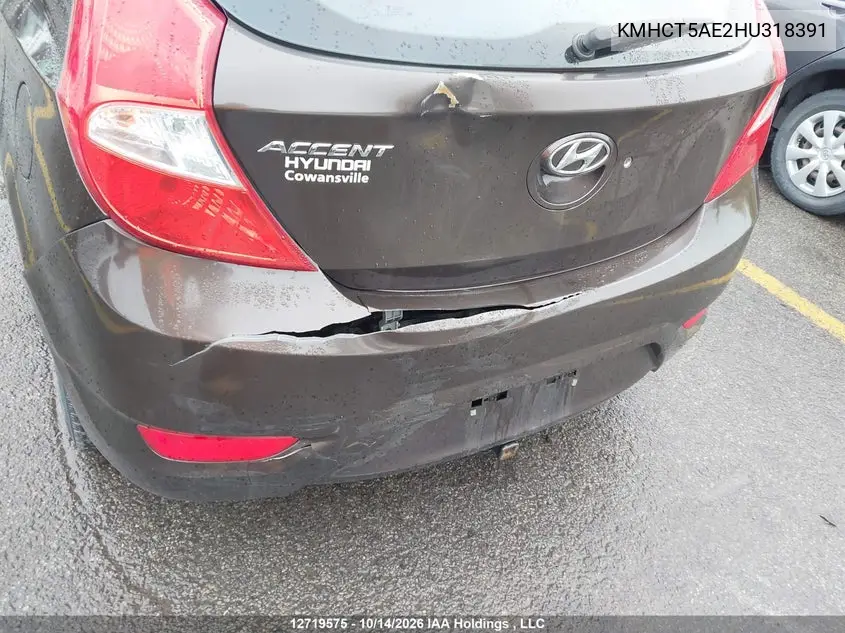 2017 HYUNDAI ACCENT VIN KMHCT5AE2HU318391 — фото 6
