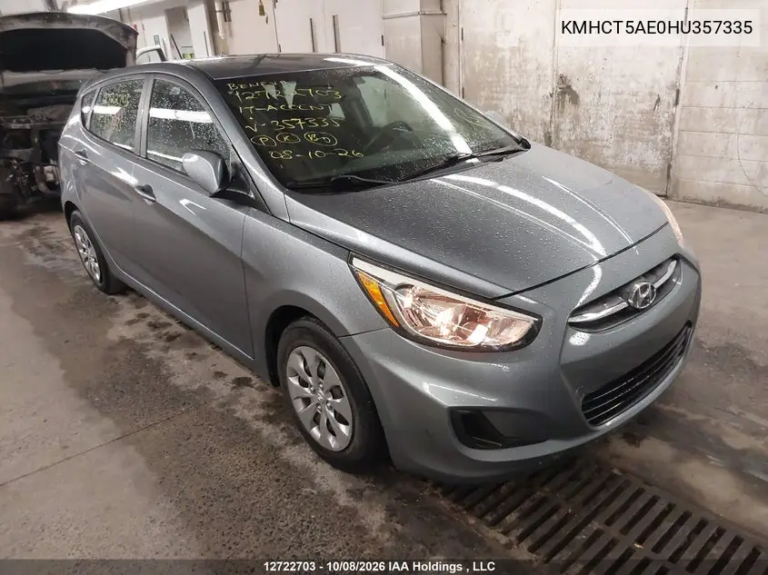 HYUNDAI ACCENT 2017, VIN KMHCT5AE0HU357335