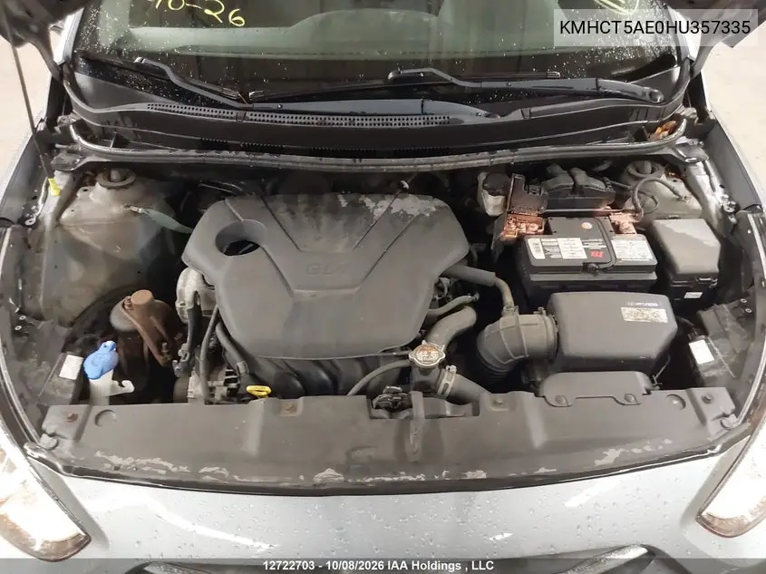2017 HYUNDAI ACCENT VIN KMHCT5AE0HU357335 — фото 10