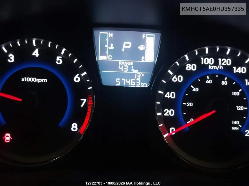 2017 HYUNDAI ACCENT VIN KMHCT5AE0HU357335 — фото 16