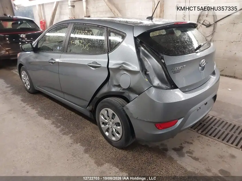 2017 HYUNDAI ACCENT VIN KMHCT5AE0HU357335 — фото 3