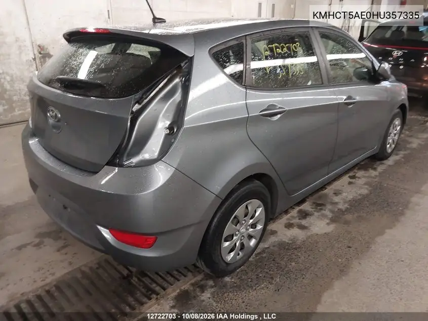 2017 HYUNDAI ACCENT VIN KMHCT5AE0HU357335 — фото 4