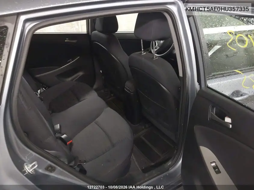 2017 HYUNDAI ACCENT VIN KMHCT5AE0HU357335 — фото 8