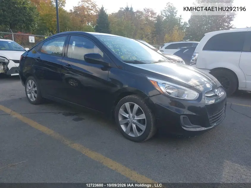 HYUNDAI ACCENT 2017, VIN KMHCT4AE1HU292196