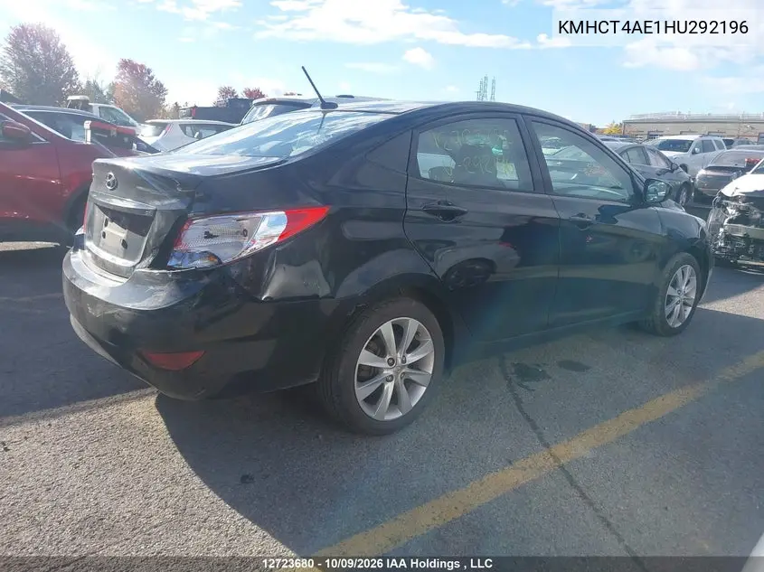 2017 HYUNDAI ACCENT VIN KMHCT4AE1HU292196 — фото 4