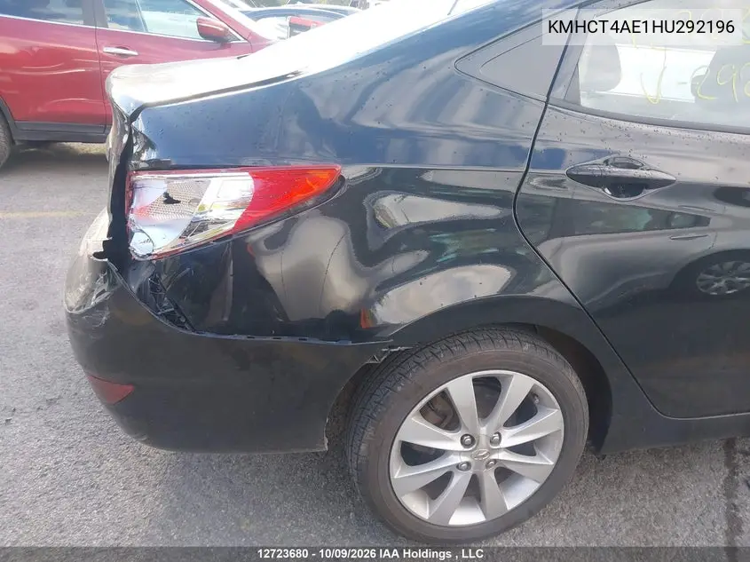 2017 HYUNDAI ACCENT VIN KMHCT4AE1HU292196 — фото 6