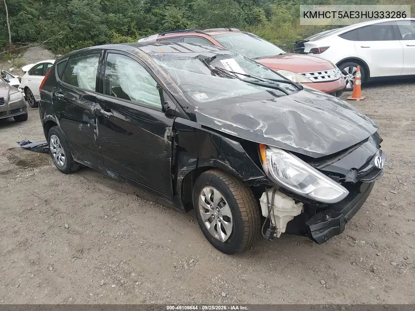 HYUNDAI ACCENT 2017, VIN KMHCT5AE3HU333286
