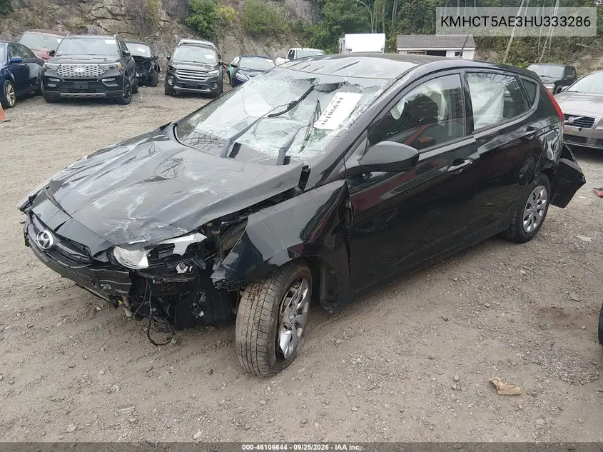 2017 HYUNDAI ACCENT VIN KMHCT5AE3HU333286 — фото 2