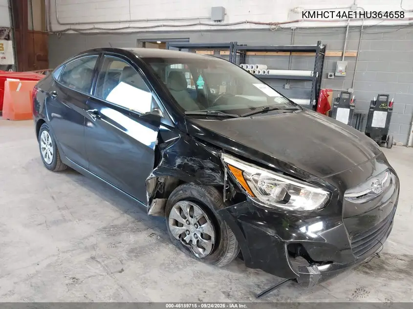 HYUNDAI ACCENT 2017, VIN KMHCT4AE1HU364658