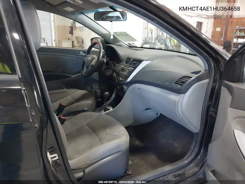 2017 HYUNDAI ACCENT VIN KMHCT4AE1HU364658 — фото 5