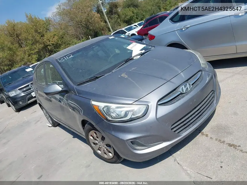 HYUNDAI ACCENT 2017, VIN KMHCT5AE2HU325647