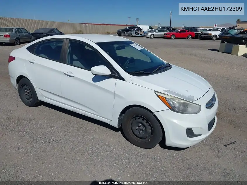 HYUNDAI ACCENT 2017, VIN KMHCT4AE2HU172309