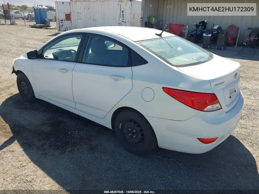 2017 HYUNDAI ACCENT VIN KMHCT4AE2HU172309 — фото 3