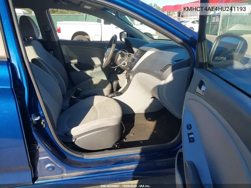 2017 HYUNDAI ACCENT VIN KMHCT4AE4HU241193 — фото 5
