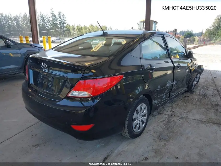 2017 HYUNDAI ACCENT VIN KMHCT4AE5HU335020 — фото 4