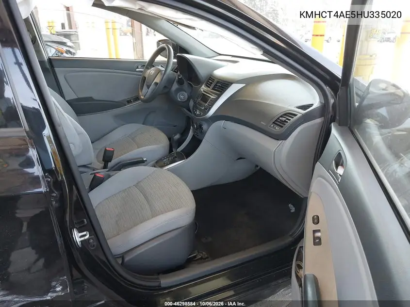 2017 HYUNDAI ACCENT VIN KMHCT4AE5HU335020 — фото 5
