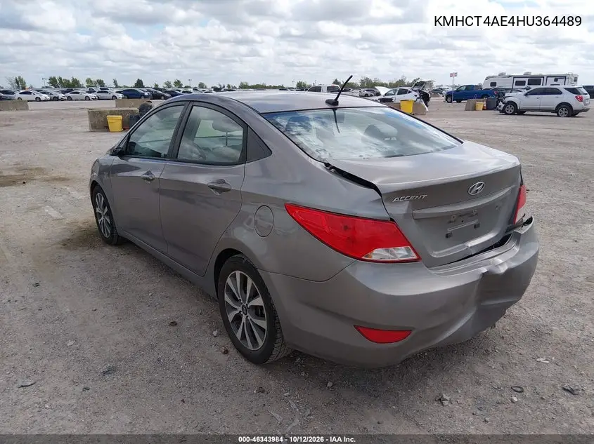 2017 HYUNDAI ACCENT VIN KMHCT4AE4HU364489 — фото 3