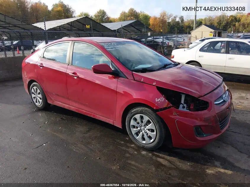 HYUNDAI ACCENT 2017, VIN KMHCT4AEXHU333408