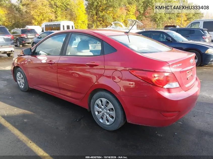2017 HYUNDAI ACCENT VIN KMHCT4AEXHU333408 — фото 3