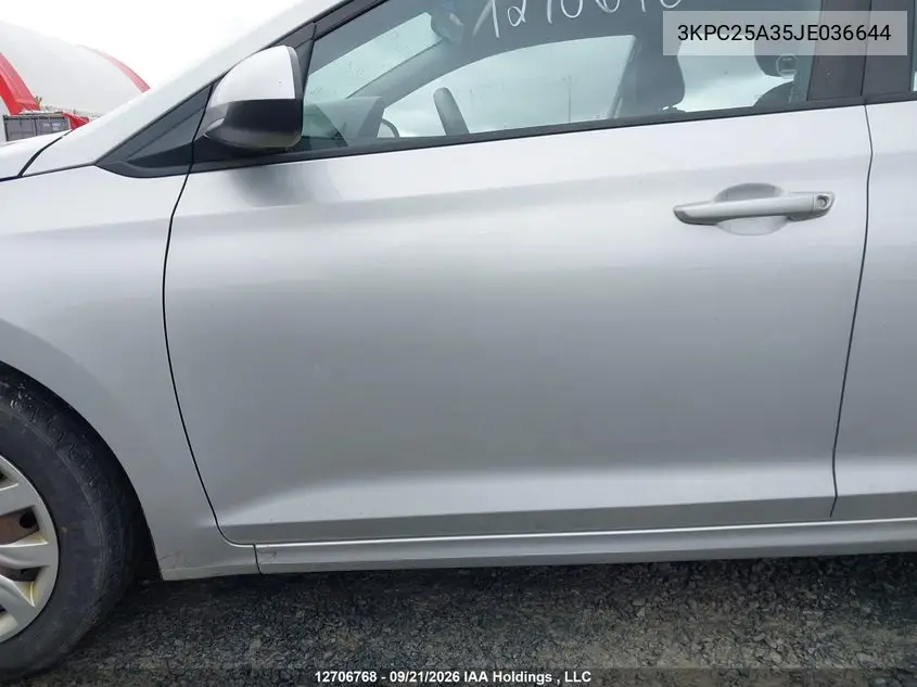 2018 HYUNDAI ACCENT VIN 3KPC25A35JE036644 — фото 12
