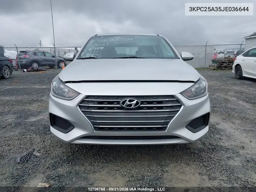 2018 HYUNDAI ACCENT VIN 3KPC25A35JE036644 — фото 13