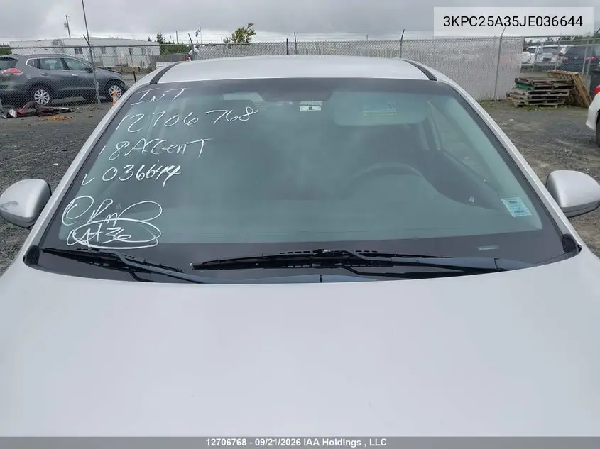 2018 HYUNDAI ACCENT VIN 3KPC25A35JE036644 — фото 18