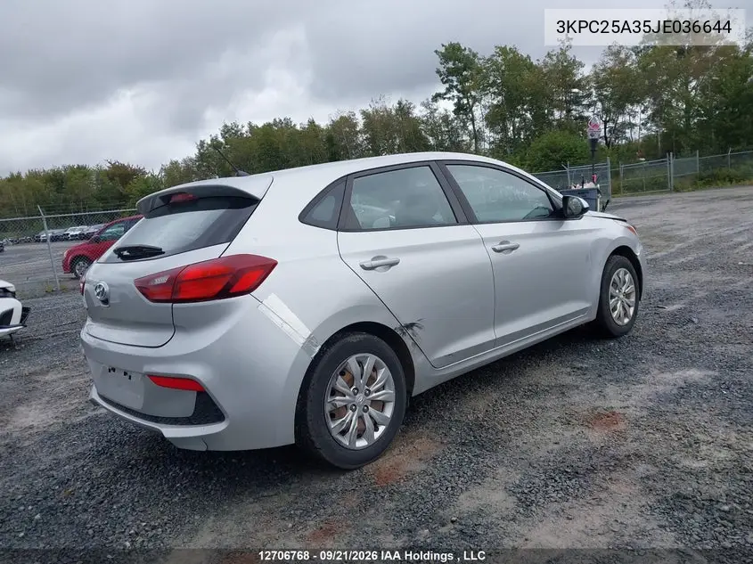 2018 HYUNDAI ACCENT VIN 3KPC25A35JE036644 — фото 4