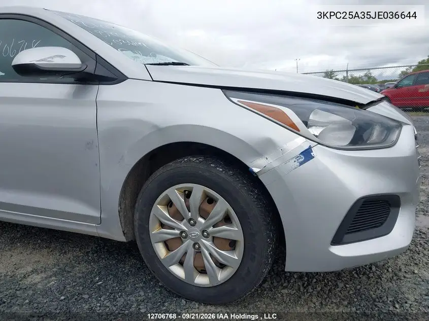 2018 HYUNDAI ACCENT VIN 3KPC25A35JE036644 — фото 6